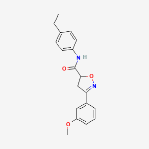 N-(4-ethylphenyl)-3-(3-methoxyphenyl)-4,5-dihydro-1,2-oxazole-5-carboxamide