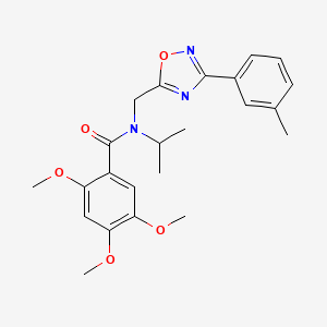 2,4,5-trimethoxy-N-{[3-(3-methylphenyl)-1,2,4-oxadiazol-5-yl]methyl}-N-(propan-2-yl)benzamide