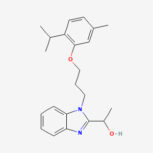 1-(1-{3-[5-methyl-2-(propan-2-yl)phenoxy]propyl}-1H-benzimidazol-2-yl)ethanol