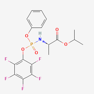 molecular formula C₁₈H₁₇F₅NO₅P B1142309 (S)-isopropyl 2-(((S)-(perfluorophenoxy)(phenoxy)phosphoryl)amino)propanoate CAS No. 1334513-02-8