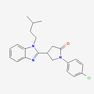 1-(4-chlorophenyl)-4-[1-(3-methylbutyl)-1H-benzimidazol-2-yl]pyrrolidin-2-one