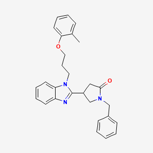 1-benzyl-4-(1-(3-(o-tolyloxy)propyl)-1H-benzo[d]imidazol-2-yl)pyrrolidin-2-one