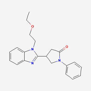 4-[1-(2-ethoxyethyl)-1H-benzimidazol-2-yl]-1-phenylpyrrolidin-2-one