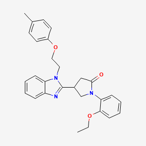 1-(2-ethoxyphenyl)-4-{1-[2-(4-methylphenoxy)ethyl]-1H-benzimidazol-2-yl}pyrrolidin-2-one