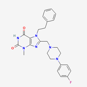 8-((4-(4-fluorophenyl)piperazin-1-yl)methyl)-3-methyl-7-phenethyl-1H-purine-2,6(3H,7H)-dione