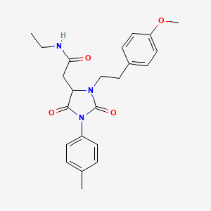 N-ethyl-2-{3-[2-(4-methoxyphenyl)ethyl]-1-(4-methylphenyl)-2,5-dioxoimidazolidin-4-yl}acetamide