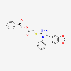 2-oxo-2-phenylethyl {[5-(1,3-benzodioxol-5-yl)-4-phenyl-4H-1,2,4-triazol-3-yl]sulfanyl}acetate