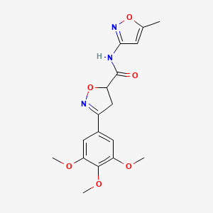 N-(5-methyl-1,2-oxazol-3-yl)-3-(3,4,5-trimethoxyphenyl)-4,5-dihydro-1,2-oxazole-5-carboxamide