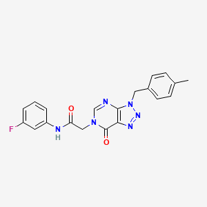 molecular formula C20H17FN6O2 B11423262 N-(3-fluorophenyl)-2-[3-(4-methylbenzyl)-7-oxo-3,7-dihydro-6H-[1,2,3]triazolo[4,5-d]pyrimidin-6-yl]acetamide 