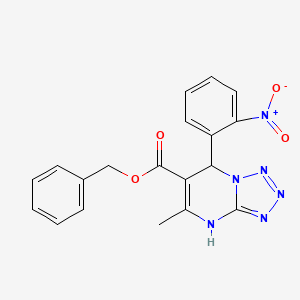 molecular formula C19H16N6O4 B11423266 Benzyl 5-methyl-7-(2-nitrophenyl)-4,7-dihydrotetrazolo[1,5-a]pyrimidine-6-carboxylate 