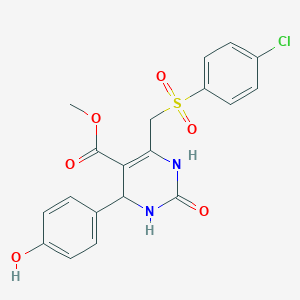 Methyl 6-(((4-chlorophenyl)sulfonyl)methyl)-4-(4-hydroxyphenyl)-2-oxo-1,2,3,4-tetrahydropyrimidine-5-carboxylate