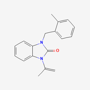 molecular formula C18H18N2O B11423303 1-isopropenyl-3-(2-methylbenzyl)-1,3-dihydro-2H-benzimidazol-2-one CAS No. 877287-76-8