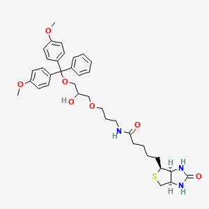molecular formula C₃₇H₄₇N₃O₇S B1142332 5-[(3aS,4S,6aR)-2-oxo-1,3,3a,4,6,6a-hexahydrothieno[3,4-d]imidazol-4-yl]-N-[3-[3-[bis(4-methoxyphenyl)-phenylmethoxy]-2-hydroxypropoxy]propyl]pentanamide CAS No. 131622-83-8
