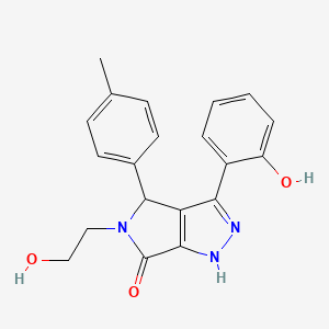 5-(2-hydroxyethyl)-3-(2-hydroxyphenyl)-4-(4-methylphenyl)-4,5-dihydropyrrolo[3,4-c]pyrazol-6(1H)-one