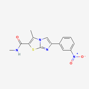 N,3-dimethyl-6-(3-nitrophenyl)imidazo[2,1-b][1,3]thiazole-2-carboxamide