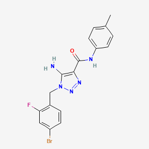 5-amino-1-(4-bromo-2-fluorobenzyl)-N-(4-methylphenyl)-1H-1,2,3-triazole-4-carboxamide