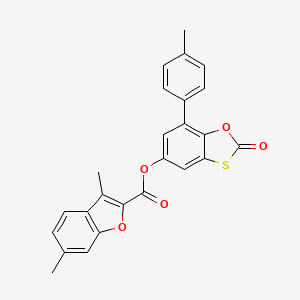 7-(4-Methylphenyl)-2-oxo-1,3-benzoxathiol-5-yl 3,6-dimethyl-1-benzofuran-2-carboxylate