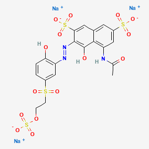 molecular formula C₂₀H₁₆N₃Na₃O₁₅S₄ B1142343 Reactive Violet 5 CAS No. 12226-38-9