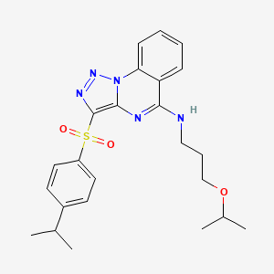 N-[3-(propan-2-yloxy)propyl]-3-{[4-(propan-2-yl)phenyl]sulfonyl}[1,2,3]triazolo[1,5-a]quinazolin-5-amine