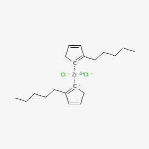 molecular formula C20H30Cl2Zr B1142344 Bis(pentylcyclopentadienyl)zirconium dichloride CAS No. 113040-61-2