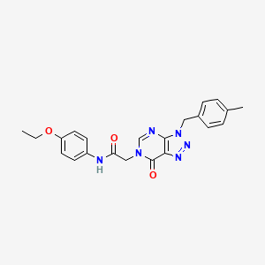 molecular formula C22H22N6O3 B11423453 N-(4-ethoxyphenyl)-2-[3-(4-methylbenzyl)-7-oxo-3,7-dihydro-6H-[1,2,3]triazolo[4,5-d]pyrimidin-6-yl]acetamide 