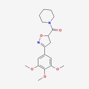 Piperidin-1-yl[3-(3,4,5-trimethoxyphenyl)-4,5-dihydro-1,2-oxazol-5-yl]methanone