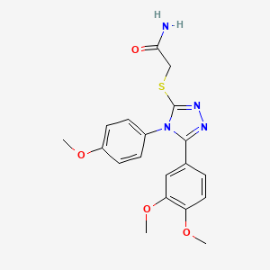 2-{[5-(3,4-dimethoxyphenyl)-4-(4-methoxyphenyl)-4H-1,2,4-triazol-3-yl]sulfanyl}acetamide