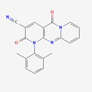 7-(2,6-dimethylphenyl)-2,6-dioxo-1,7,9-triazatricyclo[8.4.0.03,8]tetradeca-3(8),4,9,11,13-pentaene-5-carbonitrile