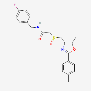 N-[(4-Fluorophenyl)methyl]-2-{[5-methyl-2-(4-methylphenyl)-1,3-oxazol-4-YL]methanesulfinyl}acetamide