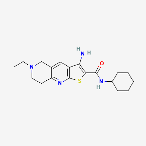 3-amino-N-cyclohexyl-6-ethyl-5,6,7,8-tetrahydrothieno[2,3-b][1,6]naphthyridine-2-carboxamide