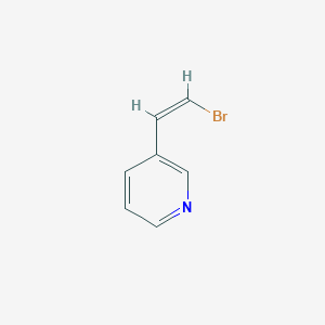 molecular formula C7H6BrN B1142351 吡啶，3-[(1Z)-2-溴乙烯基]-(9CI) CAS No. 125142-07-6