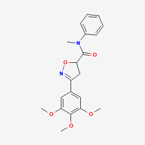 N-methyl-N-phenyl-3-(3,4,5-trimethoxyphenyl)-4,5-dihydro-1,2-oxazole-5-carboxamide