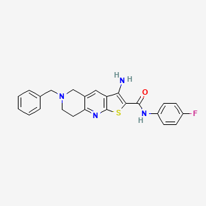 3-amino-6-benzyl-N-(4-fluorophenyl)-5,6,7,8-tetrahydrothieno[2,3-b][1,6]naphthyridine-2-carboxamide