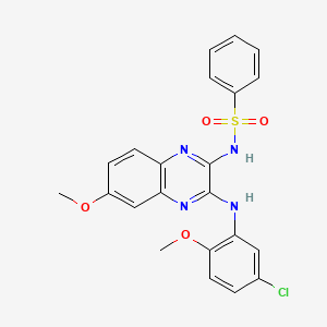 N-{3-[(5-chloro-2-methoxyphenyl)amino]-6-methoxyquinoxalin-2-yl}benzenesulfonamide