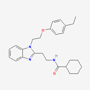 N-(2-{1-[2-(4-ethylphenoxy)ethyl]-1H-benzimidazol-2-yl}ethyl)cyclohexanecarboxamide