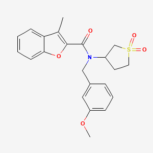 N-(1,1-dioxidotetrahydrothiophen-3-yl)-N-(3-methoxybenzyl)-3-methyl-1-benzofuran-2-carboxamide