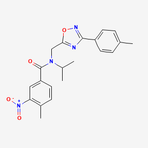 4-methyl-N-{[3-(4-methylphenyl)-1,2,4-oxadiazol-5-yl]methyl}-3-nitro-N-(propan-2-yl)benzamide