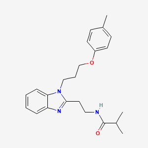 2-methyl-N-(2-{1-[3-(4-methylphenoxy)propyl]-1H-benzimidazol-2-yl}ethyl)propanamide