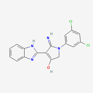 5-amino-4-(1H-benzimidazol-2-yl)-1-(3,5-dichlorophenyl)-1,2-dihydro-3H-pyrrol-3-one