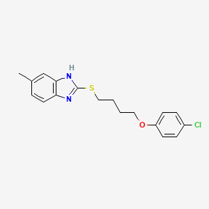 2-{[4-(4-chlorophenoxy)butyl]sulfanyl}-5-methyl-1H-benzimidazole