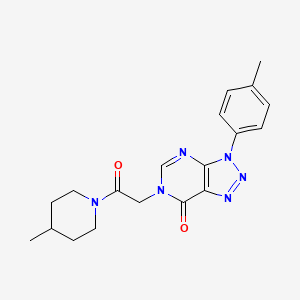 3-(4-methylphenyl)-6-[2-(4-methylpiperidin-1-yl)-2-oxoethyl]-3,6-dihydro-7H-[1,2,3]triazolo[4,5-d]pyrimidin-7-one