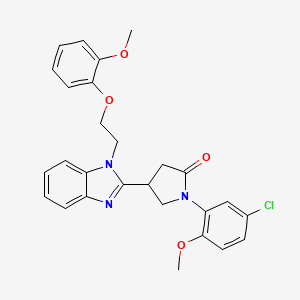 1-(5-chloro-2-methoxyphenyl)-4-{1-[2-(2-methoxyphenoxy)ethyl]-1H-benzimidazol-2-yl}pyrrolidin-2-one