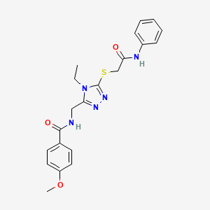 N-[(4-Ethyl-5-{[(phenylcarbamoyl)methyl]sulfanyl}-4H-1,2,4-triazol-3-YL)methyl]-4-methoxybenzamide