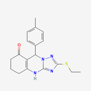 2-(ethylsulfanyl)-9-(4-methylphenyl)-5,6,7,9-tetrahydro[1,2,4]triazolo[5,1-b]quinazolin-8(4H)-one