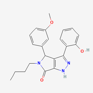 5-butyl-3-(2-hydroxyphenyl)-4-(3-methoxyphenyl)-4,5-dihydropyrrolo[3,4-c]pyrazol-6(1H)-one