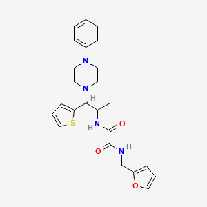 N1-(furan-2-ylmethyl)-N2-(1-(4-phenylpiperazin-1-yl)-1-(thiophen-2-yl)propan-2-yl)oxalamide