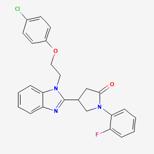 4-{1-[2-(4-chlorophenoxy)ethyl]-1H-benzimidazol-2-yl}-1-(2-fluorophenyl)pyrrolidin-2-one