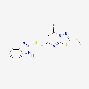 7-[(1H-Benzimidazol-2-ylthio)methyl]-2-(methylthio)-5H-1,3,4-thiadiazolo[3,2-a]pyrimidin-5-one