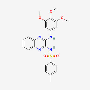 4-methyl-N-{3-[(3,4,5-trimethoxyphenyl)amino]quinoxalin-2-yl}benzenesulfonamide