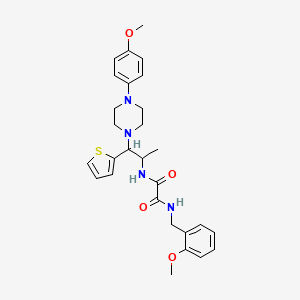 N'-[(2-Methoxyphenyl)methyl]-N-{1-[4-(4-methoxyphenyl)piperazin-1-YL]-1-(thiophen-2-YL)propan-2-YL}ethanediamide